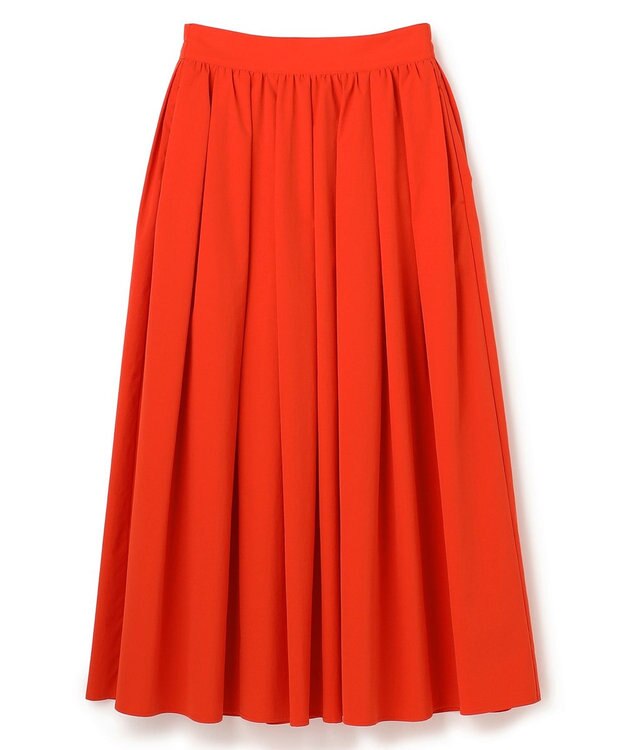 uncrave クールタッチカラータイプライター フレアスカート スカーレット