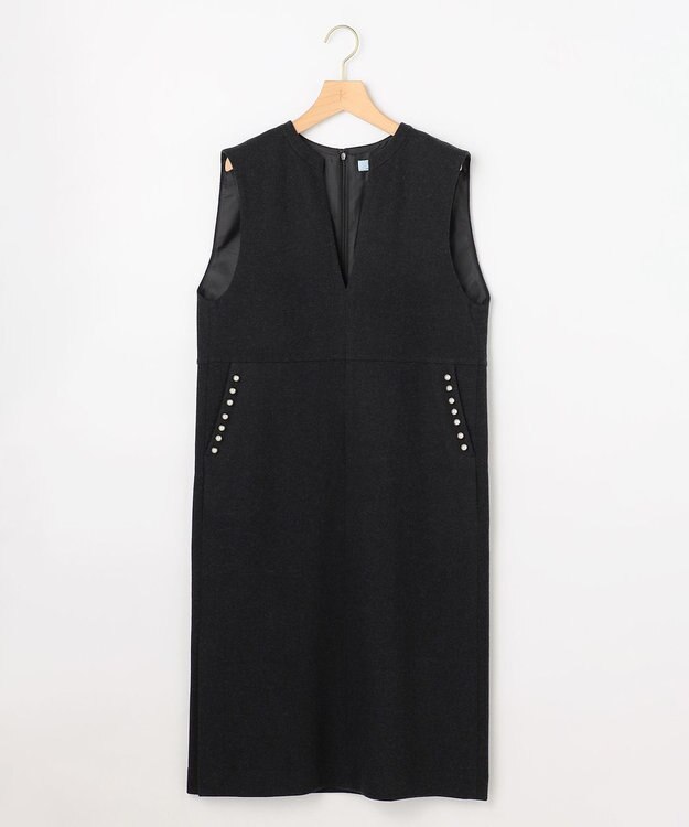 組曲 L 【ご好評につき追加販売 / WEB限定】ミドルジャージー ジャンパースカート チャコールグレー系