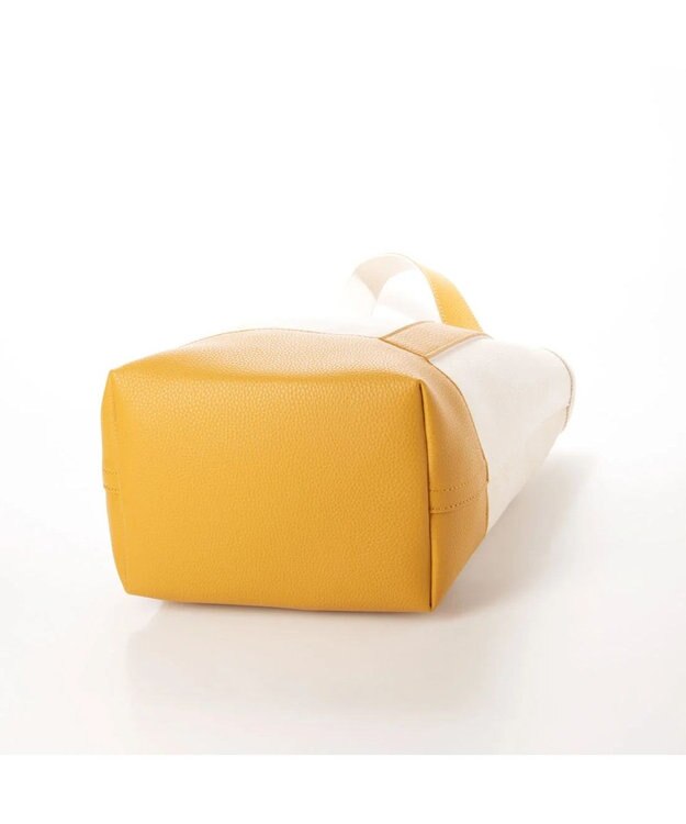 UNBILLION cachecache スマホショルダー付きワンハンドルパーテーショントートバッグ イエロー