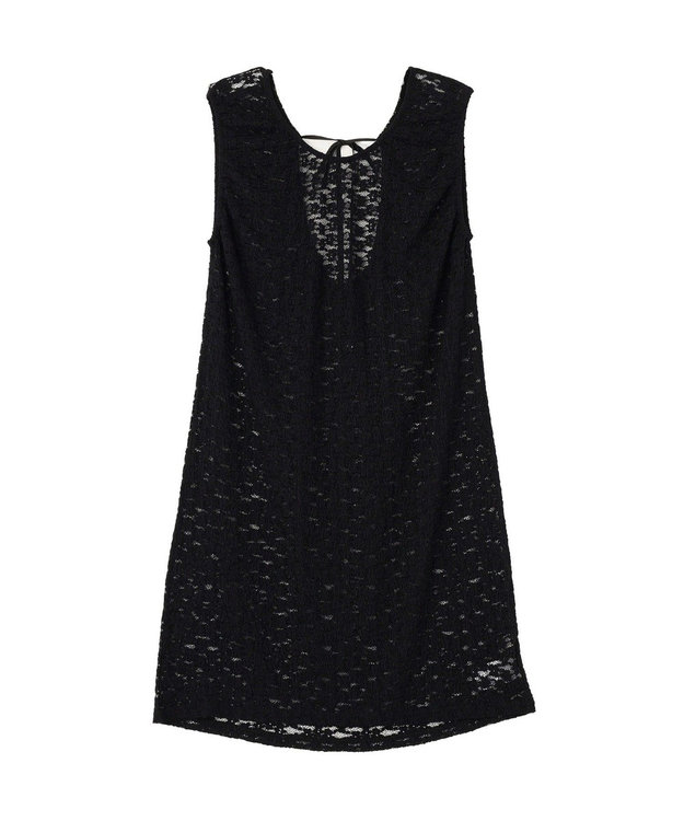 earth music&ecology 【2WAY】レースギャザーワンピース Black