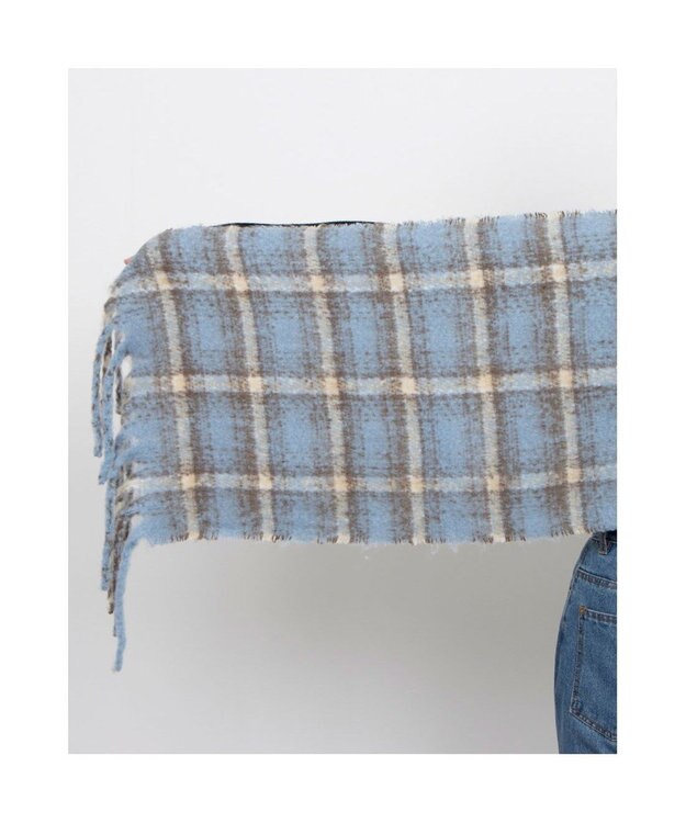 UNBILLION カシュネ cache nez / ブークレオンブレーチェックストール ネイビー