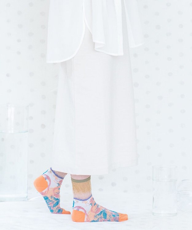 COQ フワリ シアーラメソックス ピンク