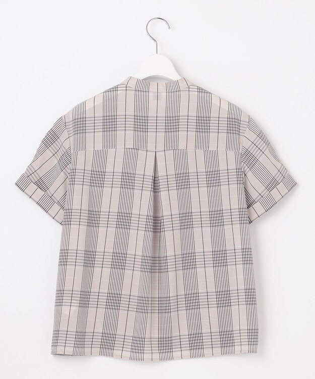 J.PRESS LADIES 【洗える・イージーケア】ドライタッチ ドビーチェック ブラウス ライトグレー系3