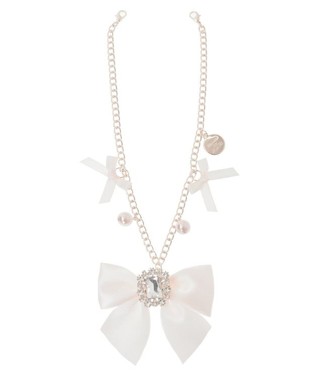 Maison de FLEUR ピンクマニアビジューリボンパールバッグチャーム Light Pink