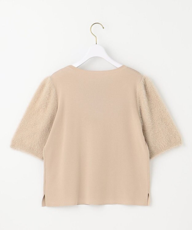 ANY SIS L 【洗える】シャギースリーブ ニット ライトベージュ