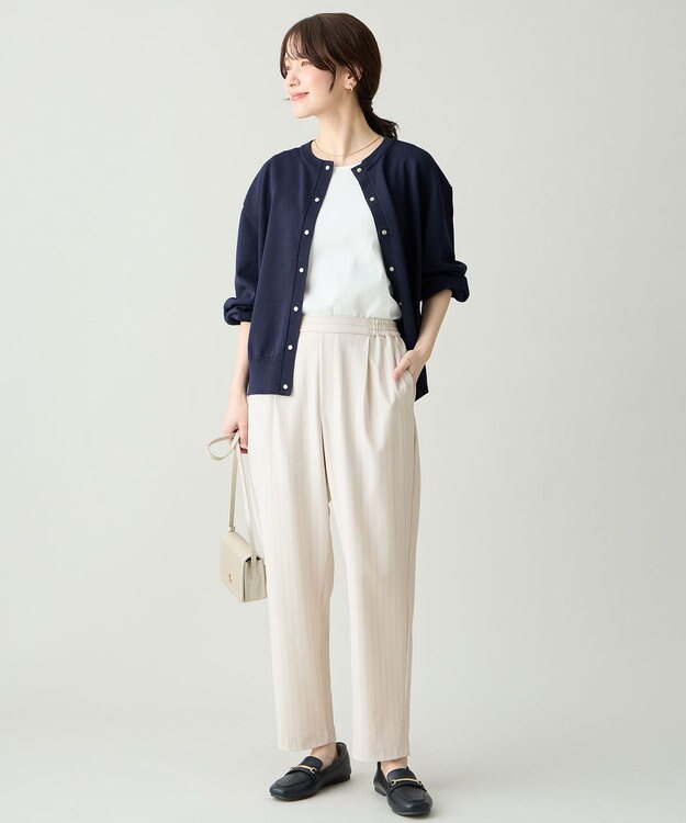 ANY スプリングカラーニットカーディガン ネイビー