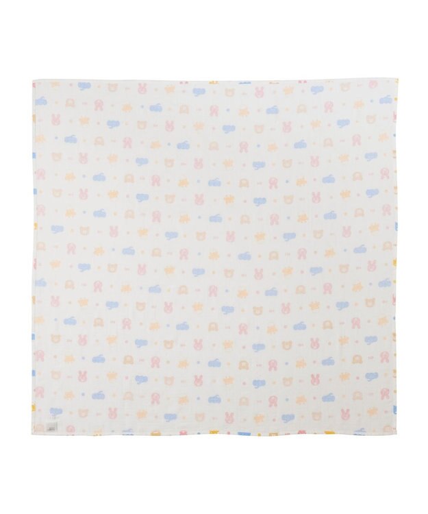 MIKI HOUSE HOT BISCUITS 二重織ガーゼのマルチケット アイボリー