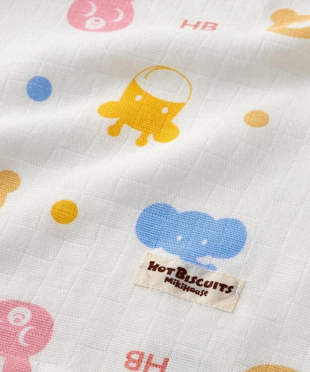 MIKI HOUSE HOT BISCUITS 二重織ガーゼのマルチケット アイボリー