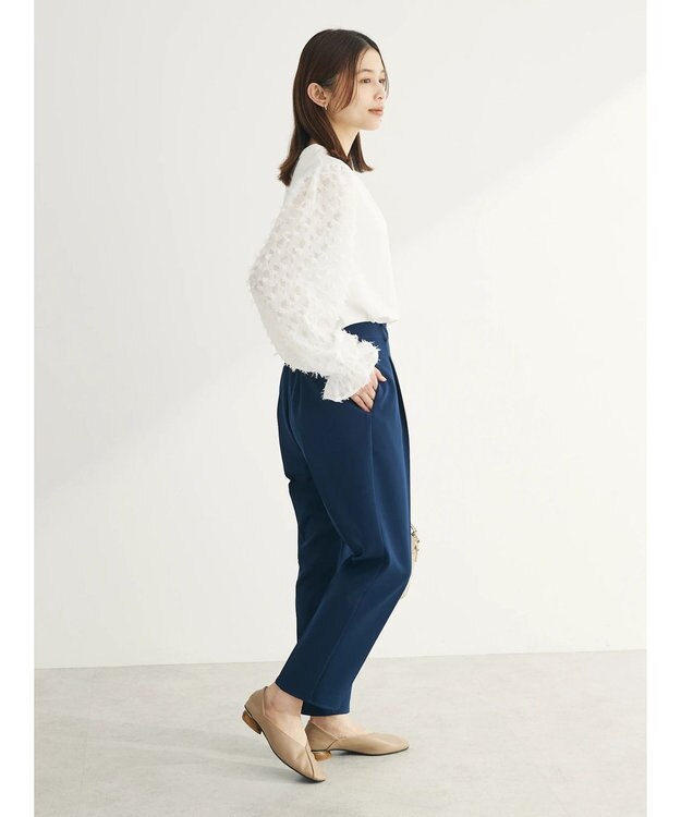 Green Parks 袖ジャガードドッキングプルオーバー Off White