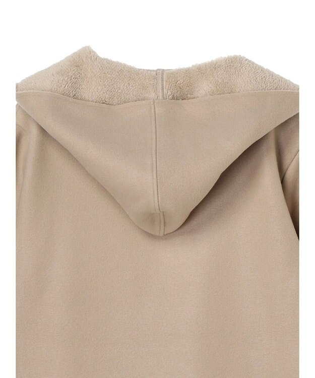 Green Parks ２ｗａｙフード裏ボアミディ丈コーディガン Beige