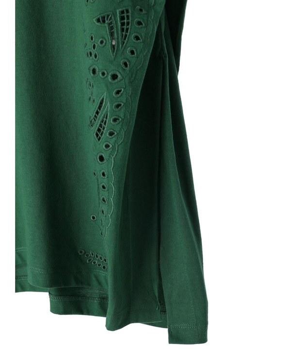 Green Parks Ｂ．サイド刺繍カットプルオーバー Black