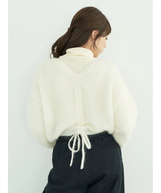 earth music&ecology ねこ毛ライク２ｗａｙボレロ Ivory