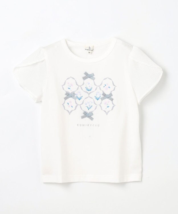 組曲 KIDS 【110-140㎝】スズランプリント Tシャツ オフホワイト