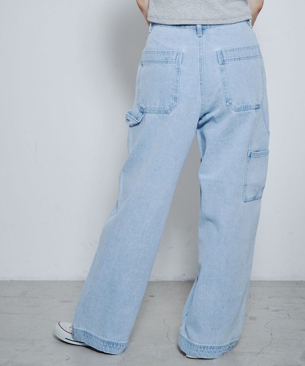 WEGO ルーズペインターパンツ デニム淡色
