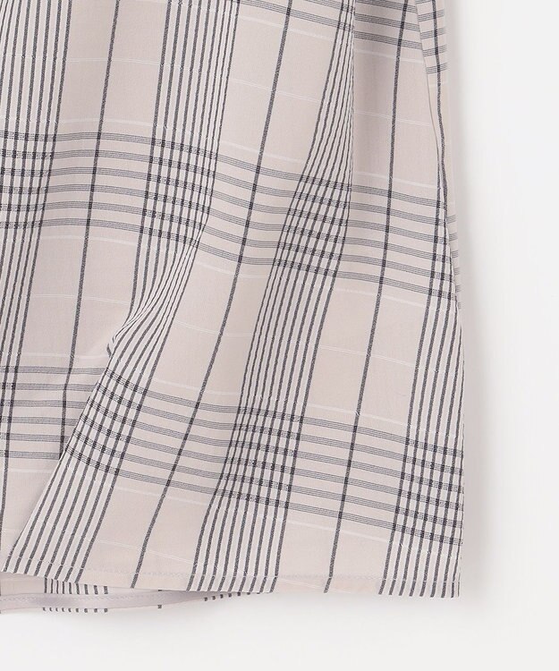 J.PRESS LADIES 【洗える・イージーケア】ドライタッチ ドビーチェック ブラウス ライトグレー系3