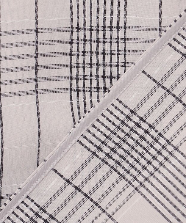 J.PRESS LADIES 【洗える・イージーケア】ドライタッチ ドビーチェック ブラウス ライトグレー系3