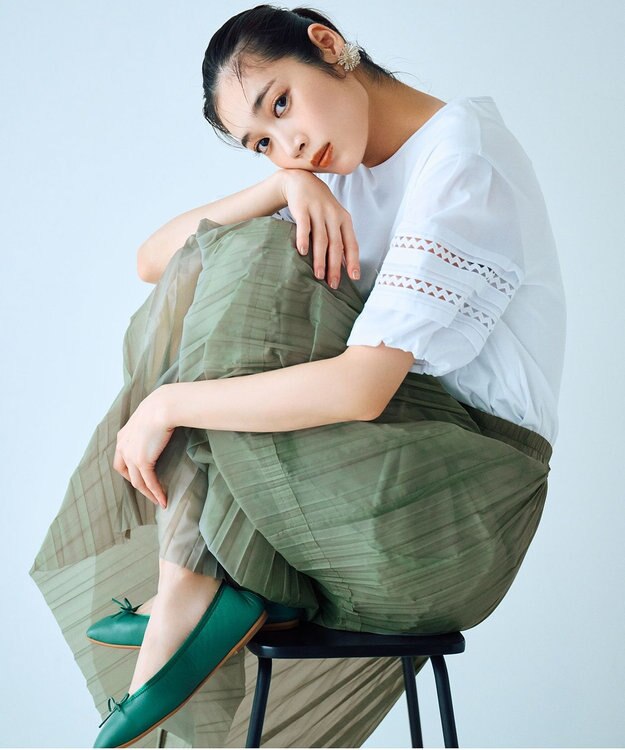 23区 【Oggi4月号掲載】ソフト バレエシューズ グリーン系