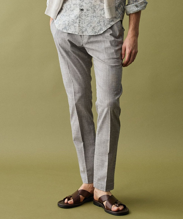 JOSEPH ABBOUD 【ウエストも伸びる!/清涼/ストレッチ】スラブストレッチ パンツ ライトグレー系