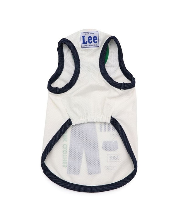 PET PARADISE Lee 接触冷感 タンクトップ《ワーク柄》 小型犬 ホワイト×ネイビー