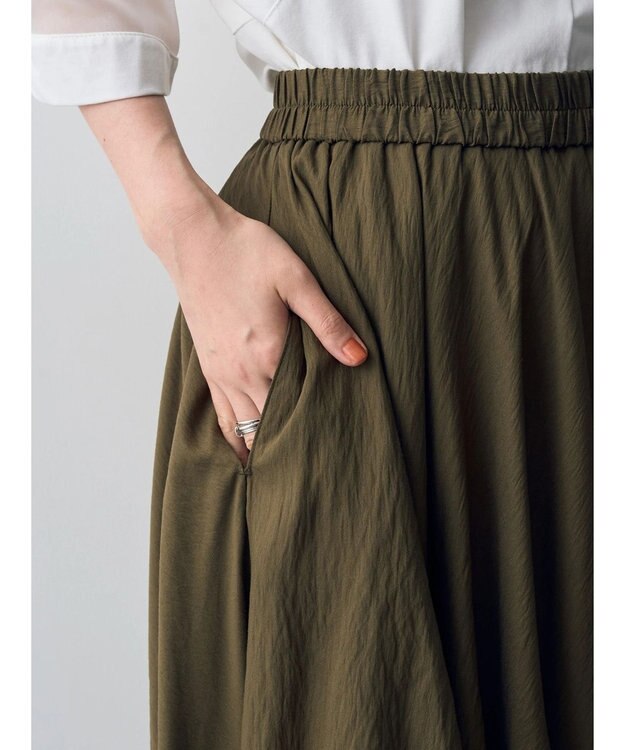 YECCA VECCA アシメデザインスカート Khaki