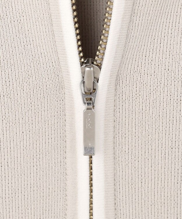 ICB シンセティックフルニードル ハーフジップニット トープ