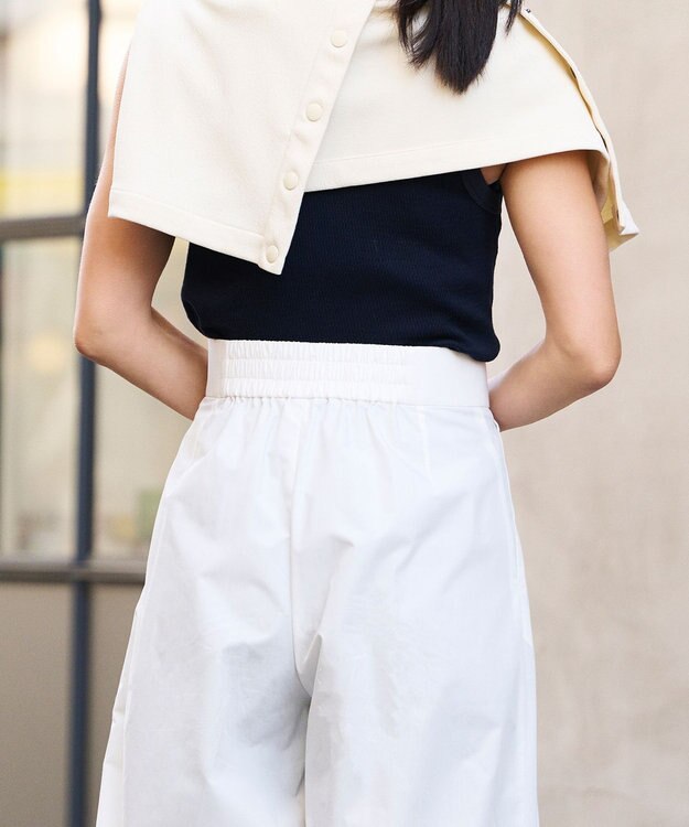 #Newans 【セレモニーにも】スカートライクワイドパンツ ホワイト