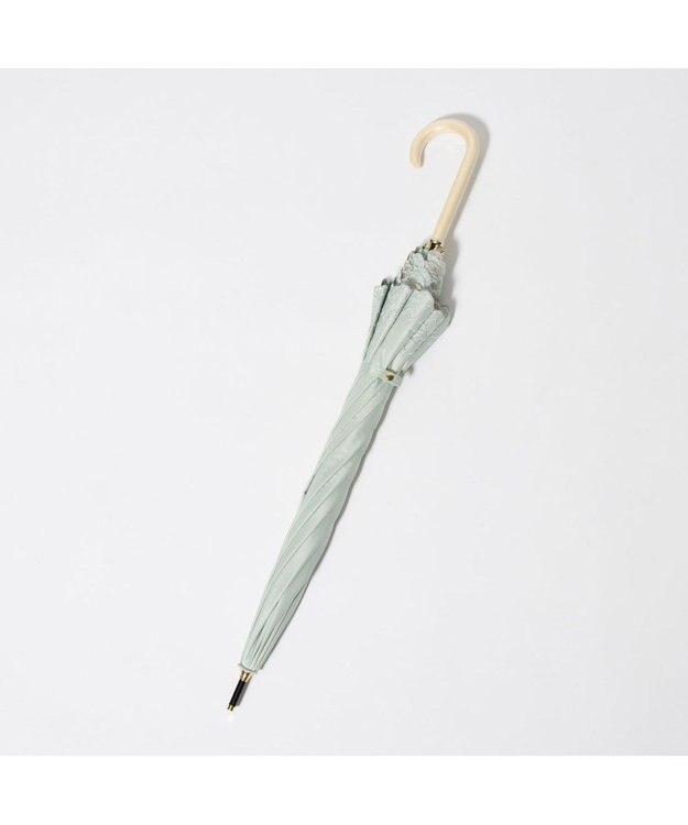 UNBILLION cache nez / フラワーラメ刺繍ショートパラソル グリーン