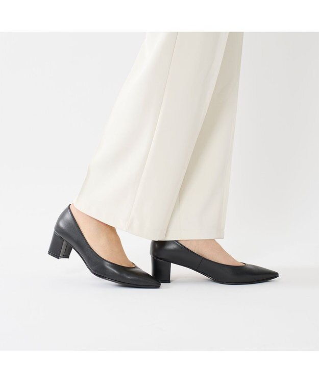 MODE ET JACOMO <MODE ET JACOMO>ポインテッドトゥプレーンパンプス ブラック