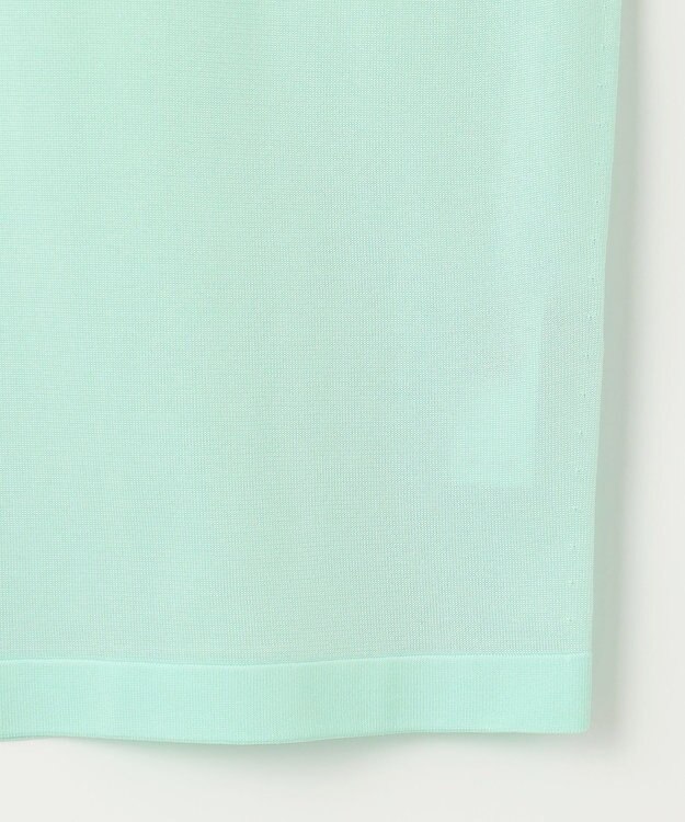 自由区 【アンサンブル対応・洗える】シャインハイゲージ5分袖 ニット ミント