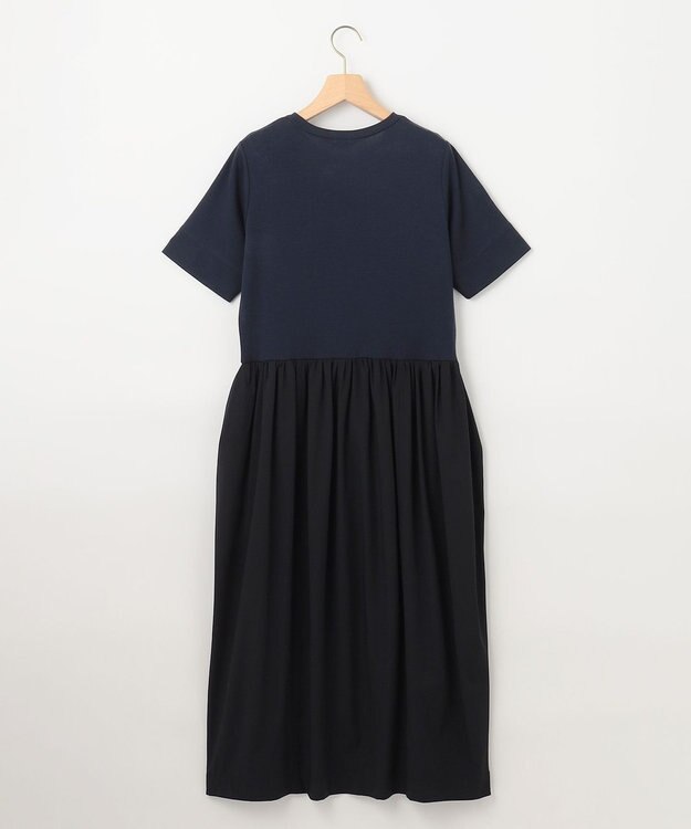 組曲 【WEB限定】コンビネーションコクーンワンピース ネイビー系