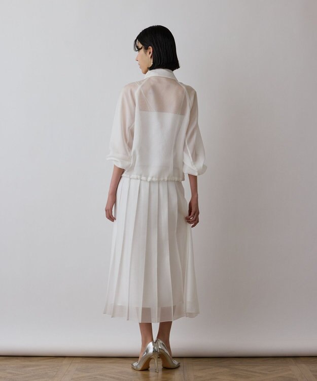 GRACE CONTINENTAL ブライトメッシュブルゾン ホワイト