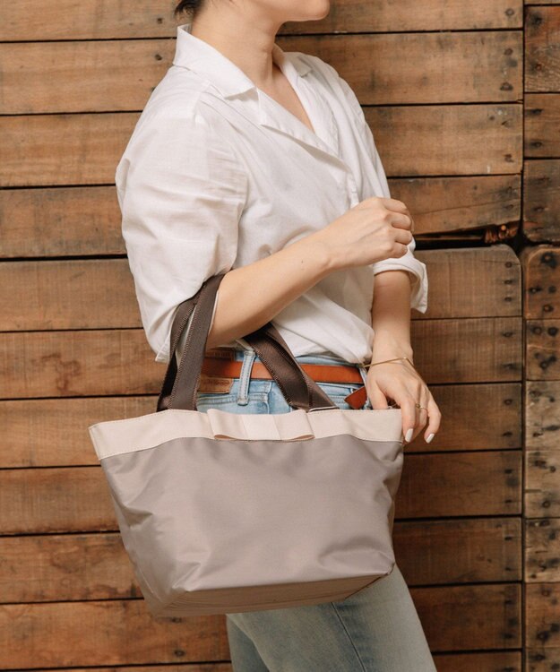 UNBILLION cachecache WEB限定ナイロンリボントートバッグS グレー