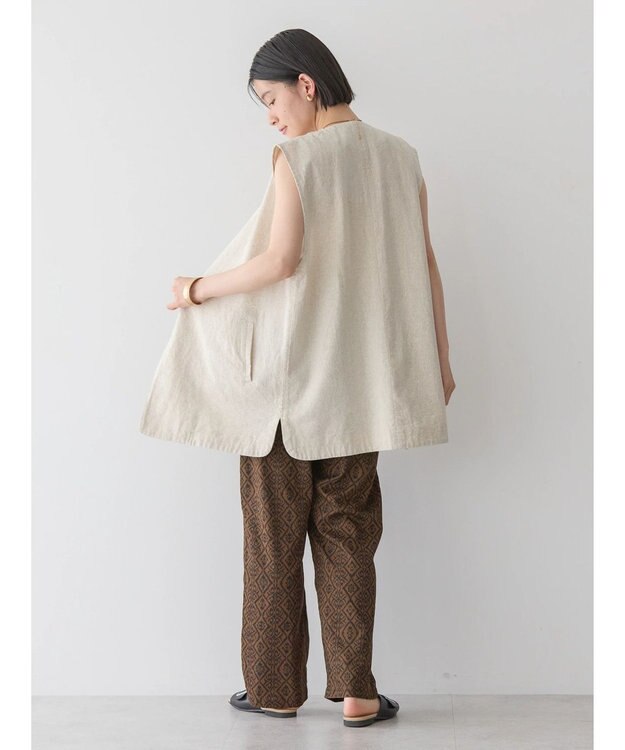 AMERICAN HOLIC リネンブレンドジレベスト Beige Mixture