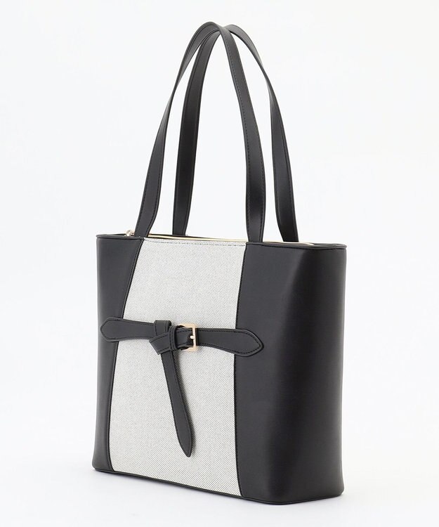 ANY SIS キャンバスコンビトート バッグ ブラック