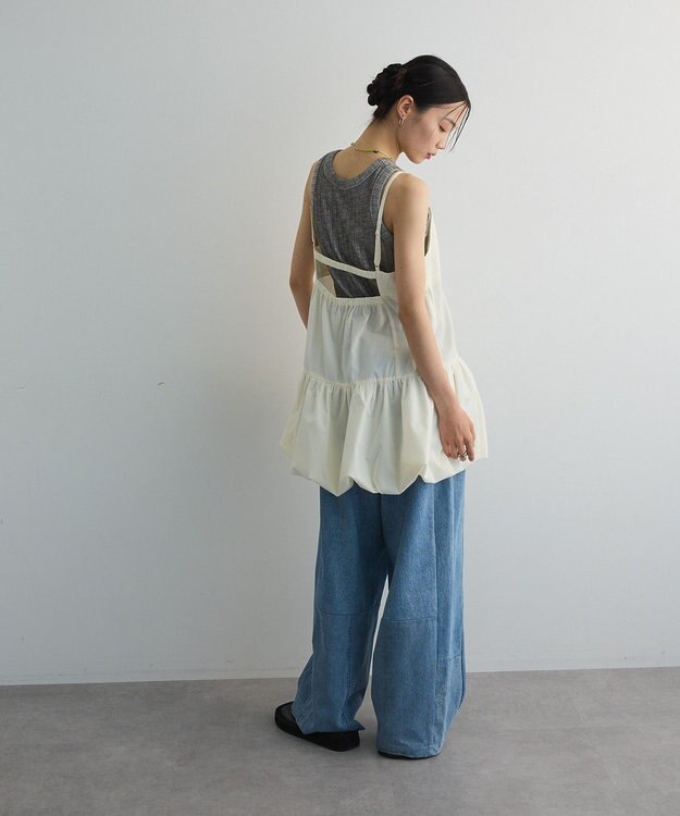 Green Parks 裾バルーンキャミワンピース White