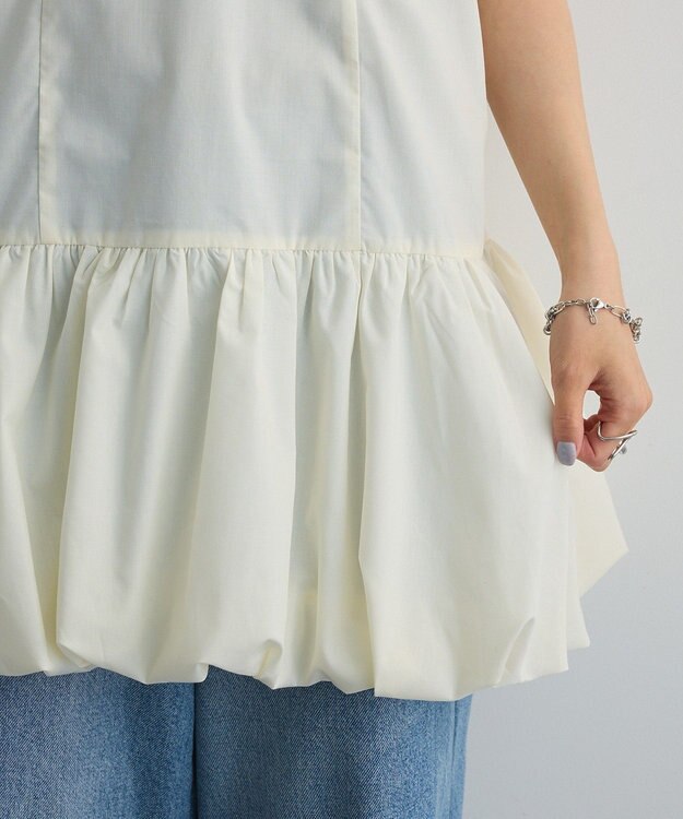 Green Parks 裾バルーンキャミワンピース White