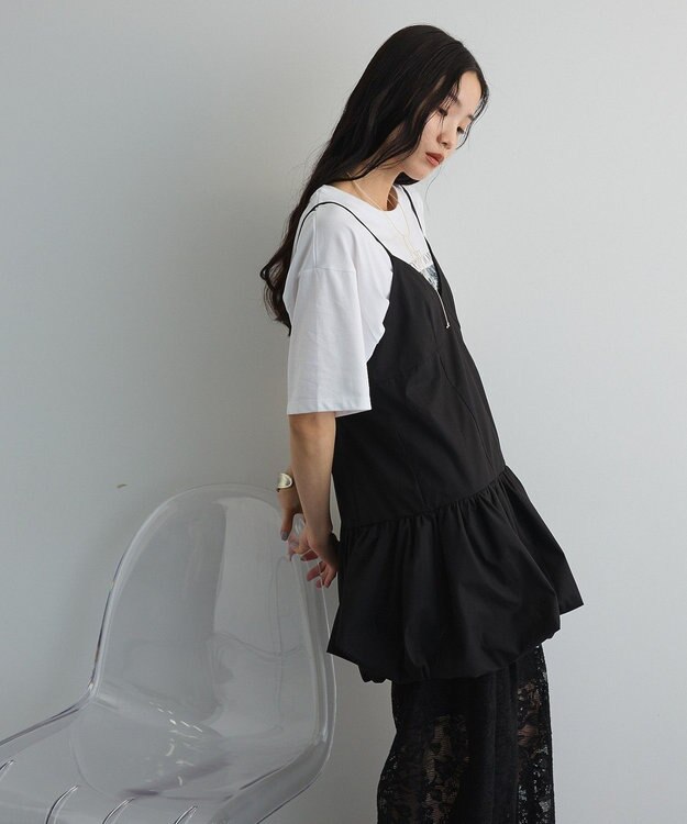 Green Parks 裾バルーンキャミワンピース Black