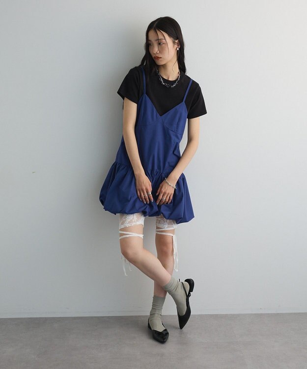 Green Parks 裾バルーンキャミワンピース White