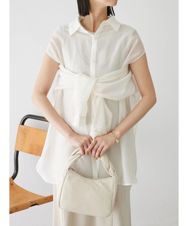 Green Parks ショルダースリット２ＷＡＹシャツ Off White