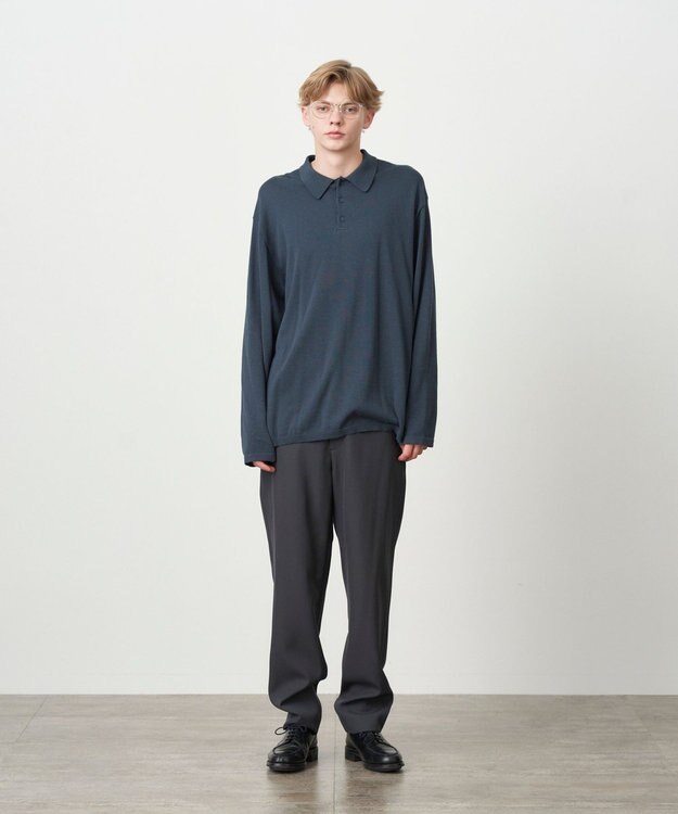 ATON BACK SATIN | スタンダードパンツ - UNISEX CHARCOAL GRAY