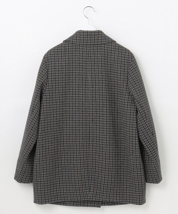 J.PRESS LADIES ツイード チェック Pコート グレー系3