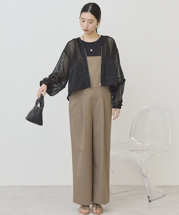 AMERICAN HOLIC メッシュ異素材ブルゾン Black