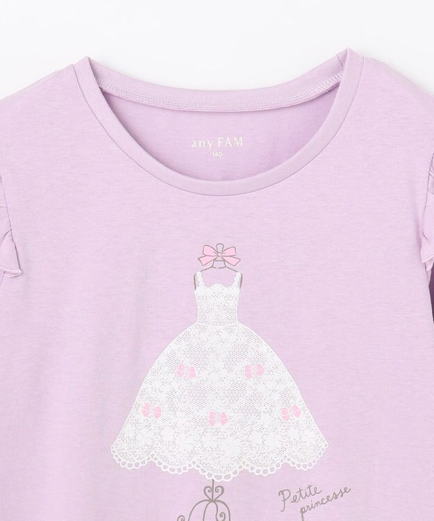 ANY KIDS 【WEB限定】7daysプリントTシャツ ラベンダー×ドレス
