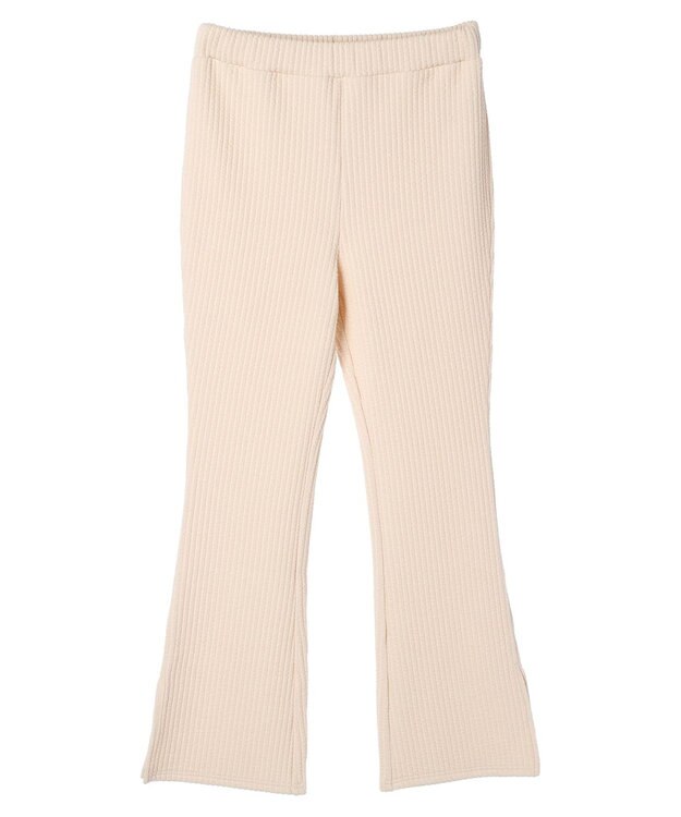 earth music&ecology ぽこぽこスリットパンツ Ivory