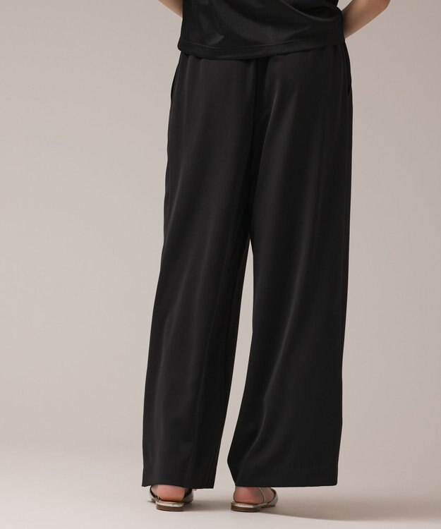 GRACE CONTINENTAL サテンワイドパンツ ブラック