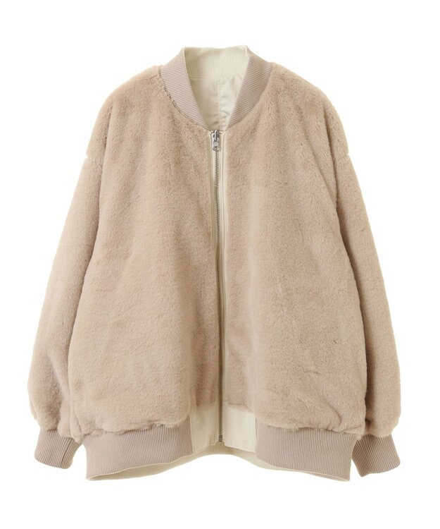 earth music&ecology リバーシブルMA-1 アイボリー