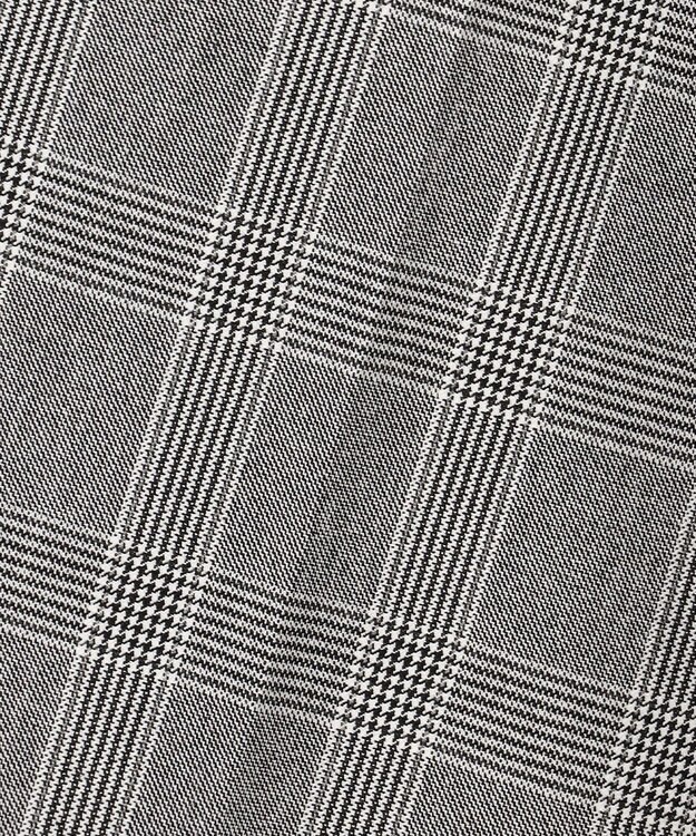 J.PRESS LADIES L アルガンシルク チェック テーパード パンツ ライトグレーチェック系