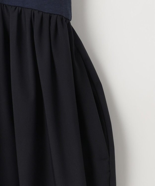 組曲 【WEB限定】コンビネーションコクーンワンピース ネイビー系