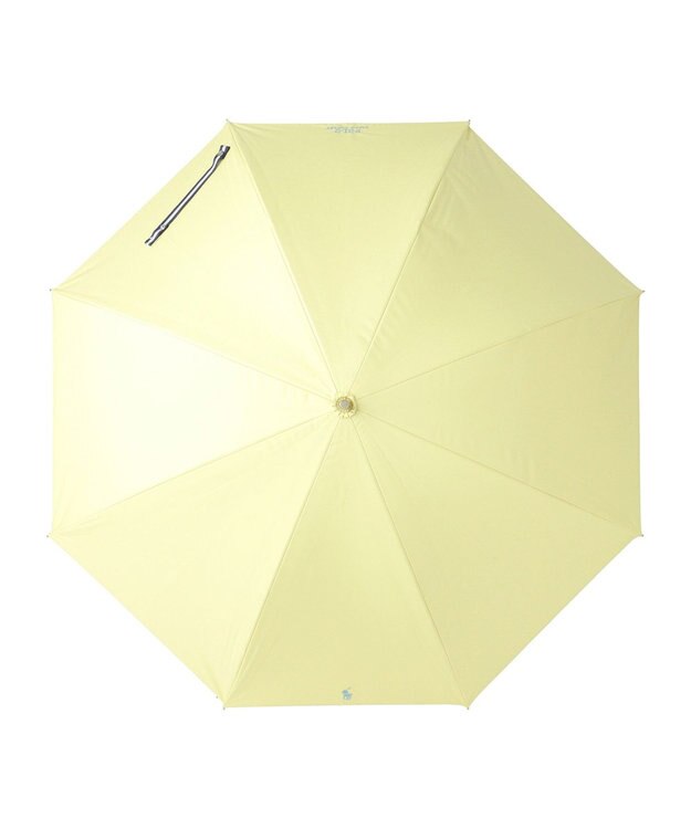 MOONBAT 【軽量】POLO RALPH LAUREN 晴雨兼用日傘 長傘 PP刺繍／一級遮光 遮熱 UV ライトイエロー×ターコイズ