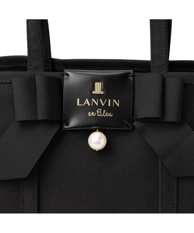 LANVIN en Bleu LANVIN en Bleu ランバンオンブルー ジュール トートバッグ ポーチ付 M ブラック